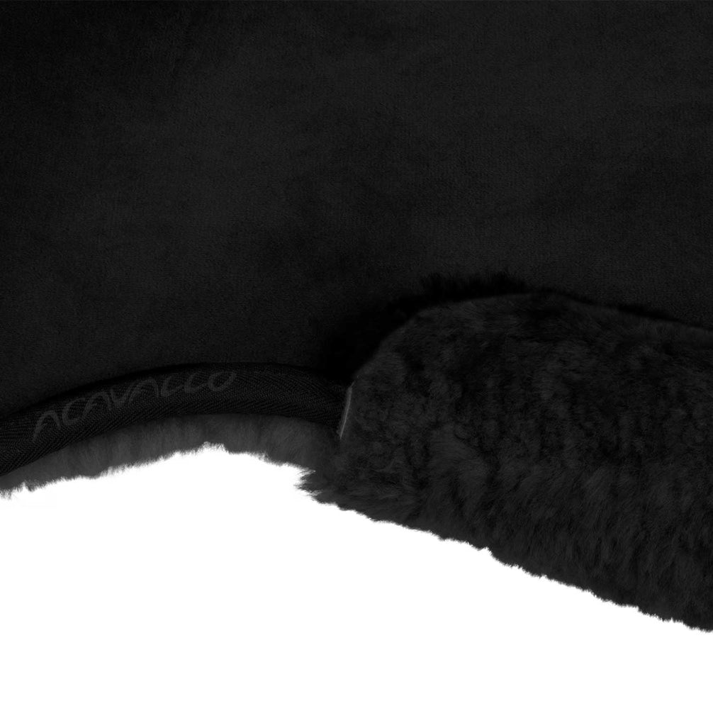 Acavallo Close Contact Half Pad met Memory Foam – Lamswol Zwart Zadelonderleggers - Maddelin Equestrian Acavallo