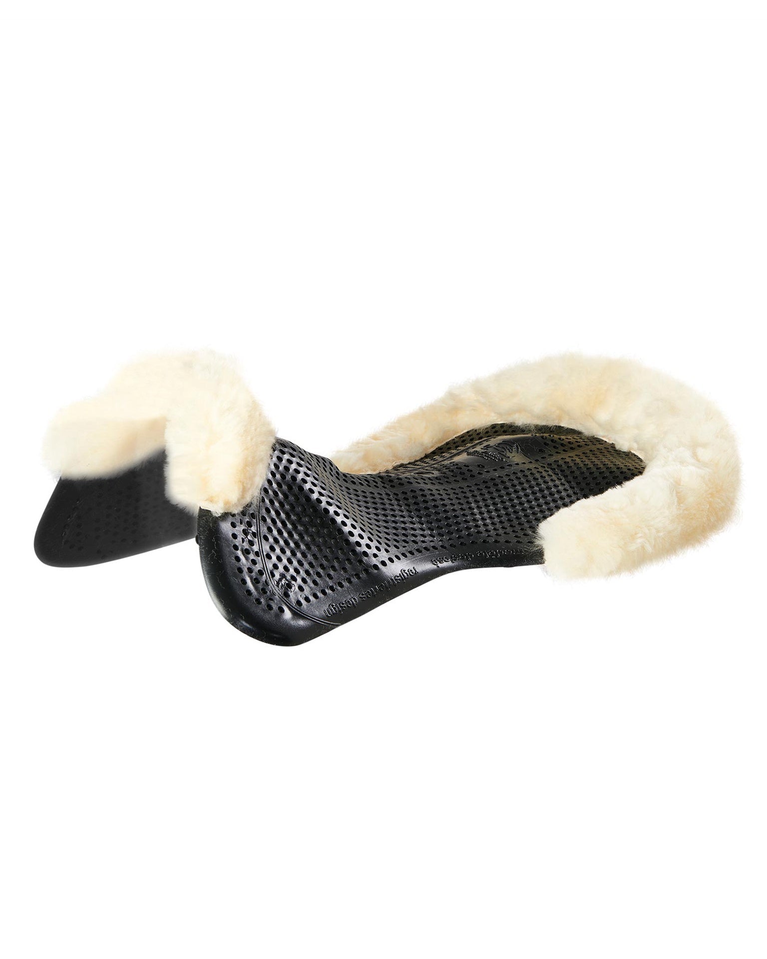 Acavallo Gel NS - S Classic - S uitgesneden plat Zwart Schapenleer Naturel L Zadelonderleggers - Maddelin Equestrian Acavallo