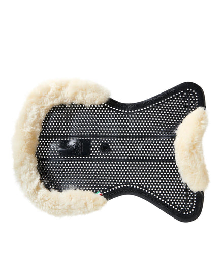 Acavallo Gel NS - S Classic - S uitgesneden plat Zwart Schapenleer Naturel L Zadelonderleggers - Maddelin Equestrian Acavallo