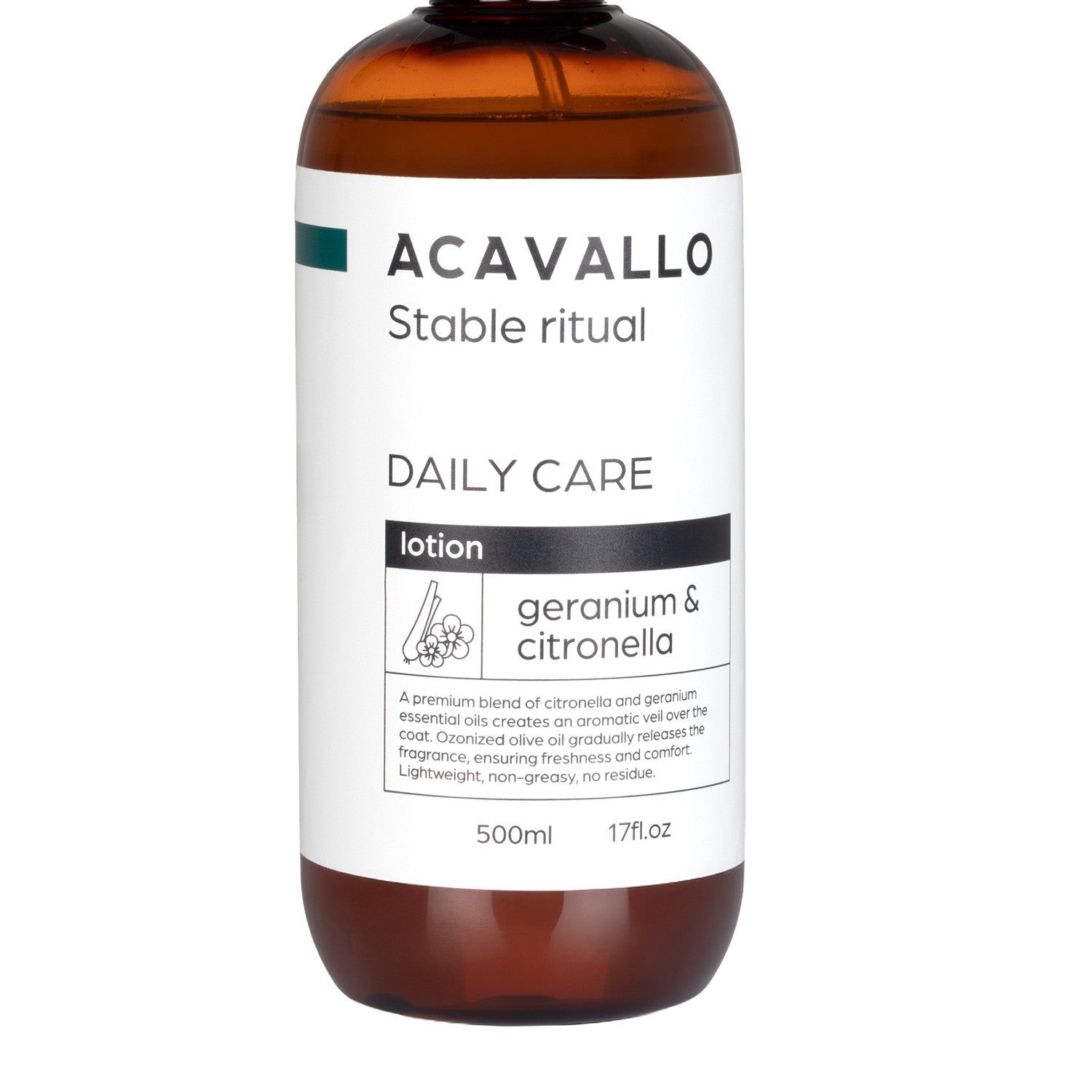 Acavallo Geranium & Citronella anti - vliegen Lotion Vliegen & eczeem - Maddelin Equestrian Acavallo