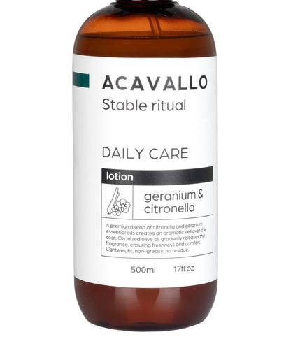 Acavallo Geranium & Citronella anti - vliegen Lotion Vliegen & eczeem - Maddelin Equestrian Acavallo