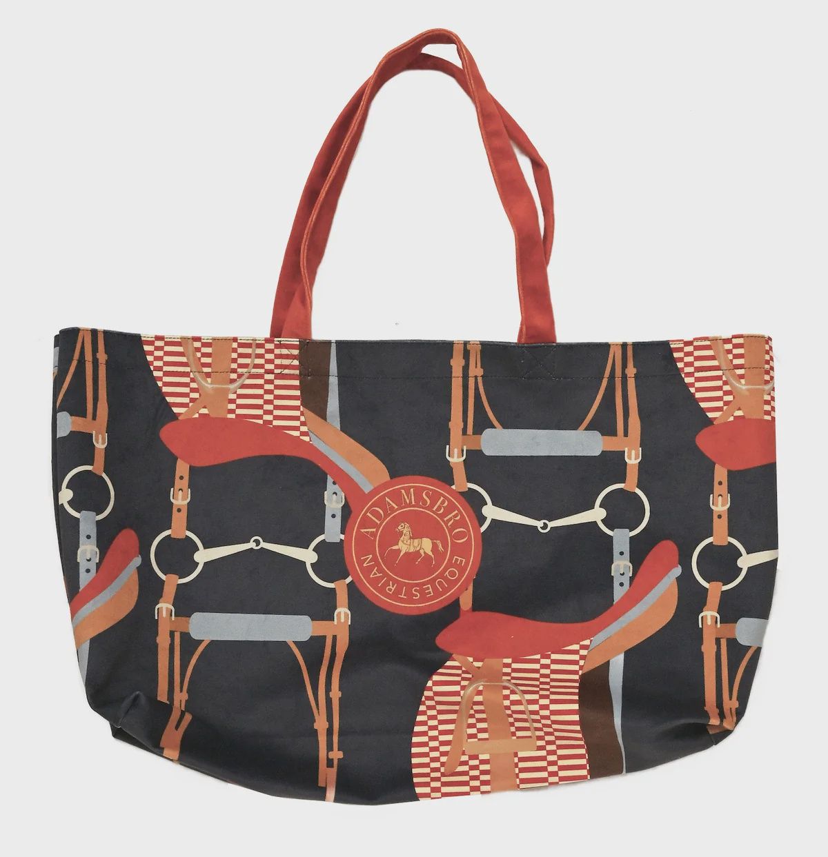 Adamsbro Soft Velvet Shopping Bag Navy Geschenken - Maddelin Equestrian Adamsbro