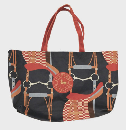 Adamsbro Soft Velvet Shopping Bag Navy Geschenken - Maddelin Equestrian Adamsbro