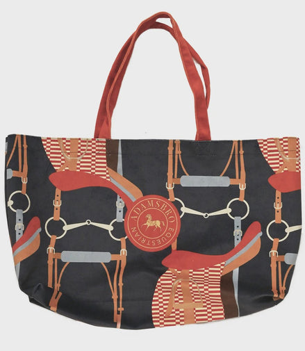 Adamsbro Soft Velvet Shopping Bag Navy Geschenken - Maddelin Equestrian Adamsbro