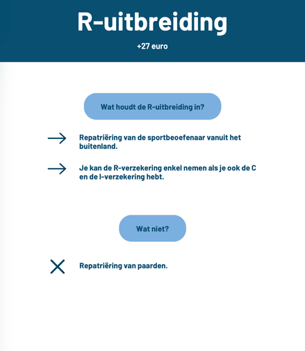 Add - on Optie R - Uitbreiding Lidmaatschap Paardensport Vlaanderen Overige - Maddelin Equestrian Maddelin Equestrian