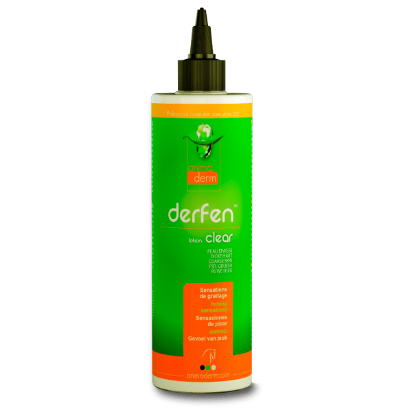 Animaderm Derfen Clear Lotion – Verzacht & Beschermt Gevoelige Huid 500ml Vliegen & eczeem - Maddelin Equestrian Animaderm