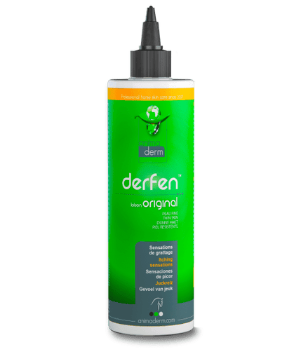 Animaderm Derfen Original Lotion – Intensieve Verzorging bij Jeuk & Huidirritatie 500ml Vliegen & eczeem - Maddelin Equestrian Animaderm