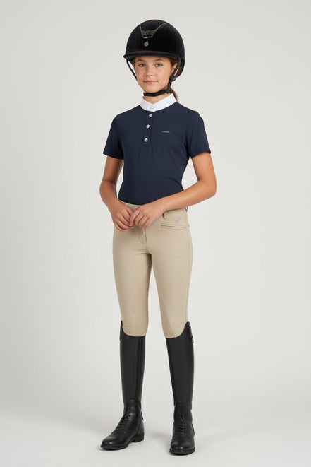 Animo Core Betta Navy Wedstrijdshirt Meisjes Wedstrijdshirts - Maddelin Equestrian Animo Italia