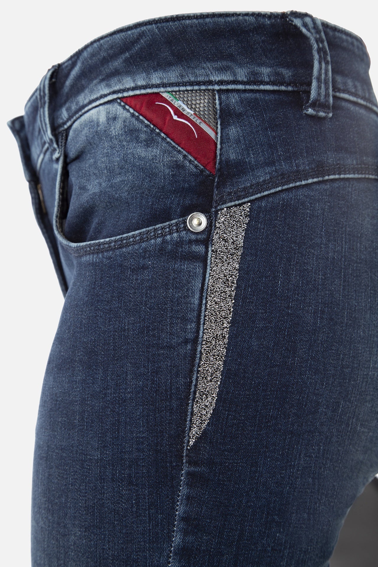 Animo Nelo Jeans Rijbroek Knie Grip Dames Dames Rijbroeken - Maddelin Equestrian Animo Italia