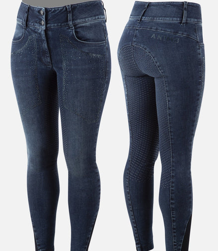Animo Norway Full Grip Rijbroek Jeans Dames Dames Rijbroeken - Maddelin Equestrian Animo Italia