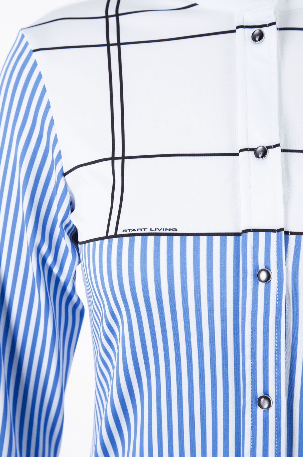 Animo Polynesia Wedstrijd Shirt Long Sleeves Light Blue Wedstrijdshirts - Maddelin Equestrian Animo Italia