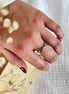 Equestrian Jewelry ring Ana met fijn bitmotief, verstelbaar, in zilver en goud