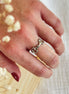 Equestrian Jewelry ring Maya met bitmotief, verstelbaar, in zilver en goud