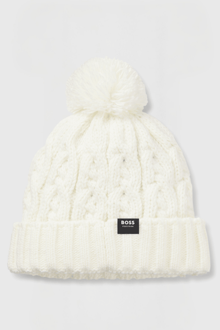 Boss Equestrian Bella Beanie Bobble Soft Cream