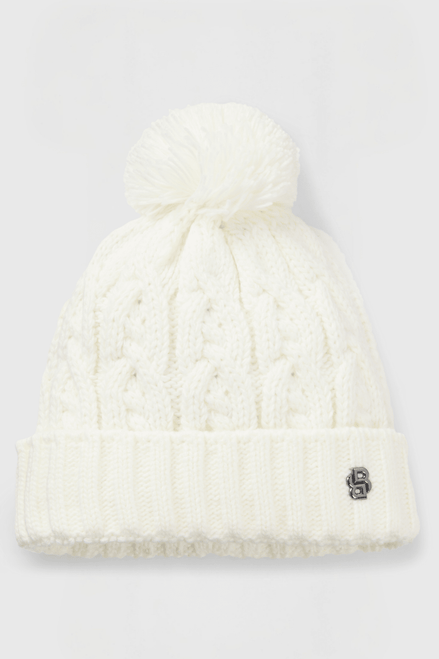 Boss Equestrian Bella Beanie Bobble Soft Cream