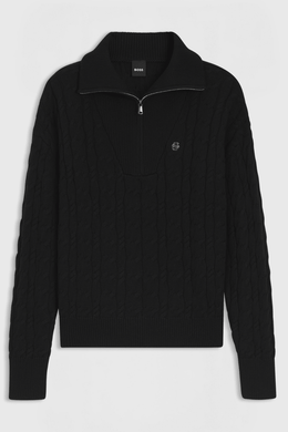 Boss Equestrian Ella Knit Zip Troyer Dames - Zwart