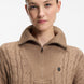 Boss Equestrian Ella Knit Zip Troyer Dames - Walnut