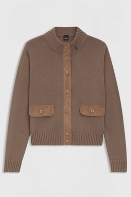 Boss Equestrian Elony Knitwear Cardigan Vest Dames Walnut