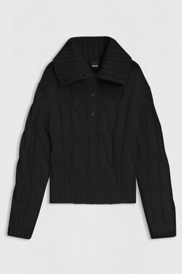 Boss Equestrian Eve Heavy Knit Troyer Dames Zwart