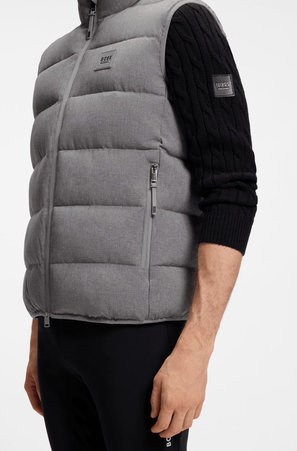 Boss Equestrian Jacob Puffer Bodywarmer Heren Grijs