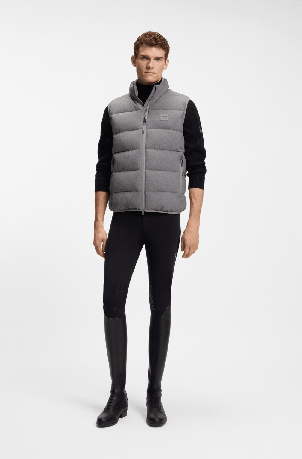 Boss Equestrian Jacob Puffer Bodywarmer Heren Grijs