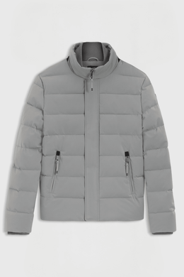 Boss Equestrian Jamie Puffer Velvet Jas Heren - Sharkskin