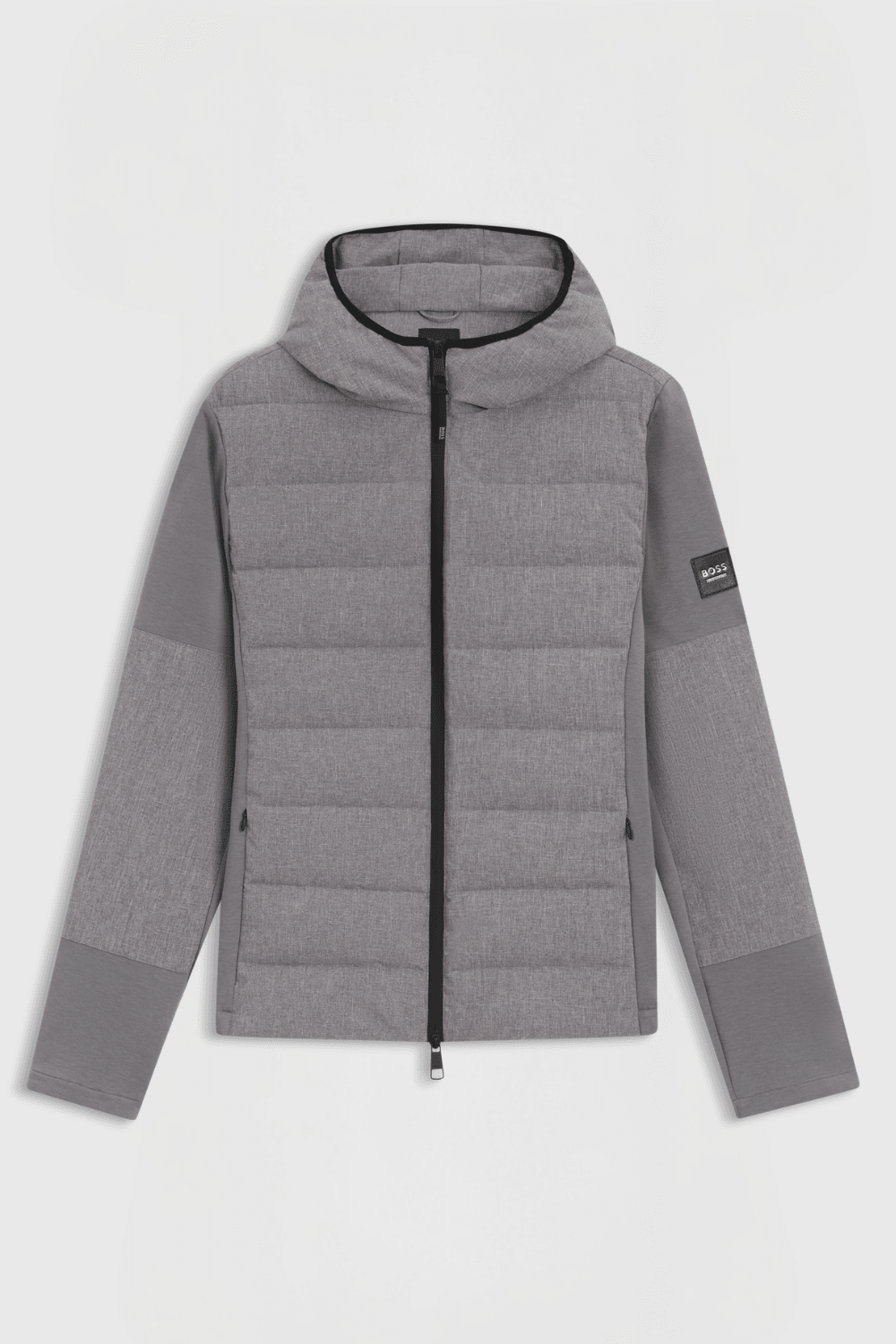 Boss Equestrian Jeff Hybrid Puffer Jas Heren Grijs