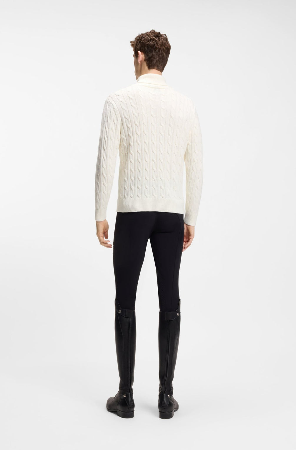 Boss Equestrian Jordan Kabeltrui Col Heren - Soft Cream