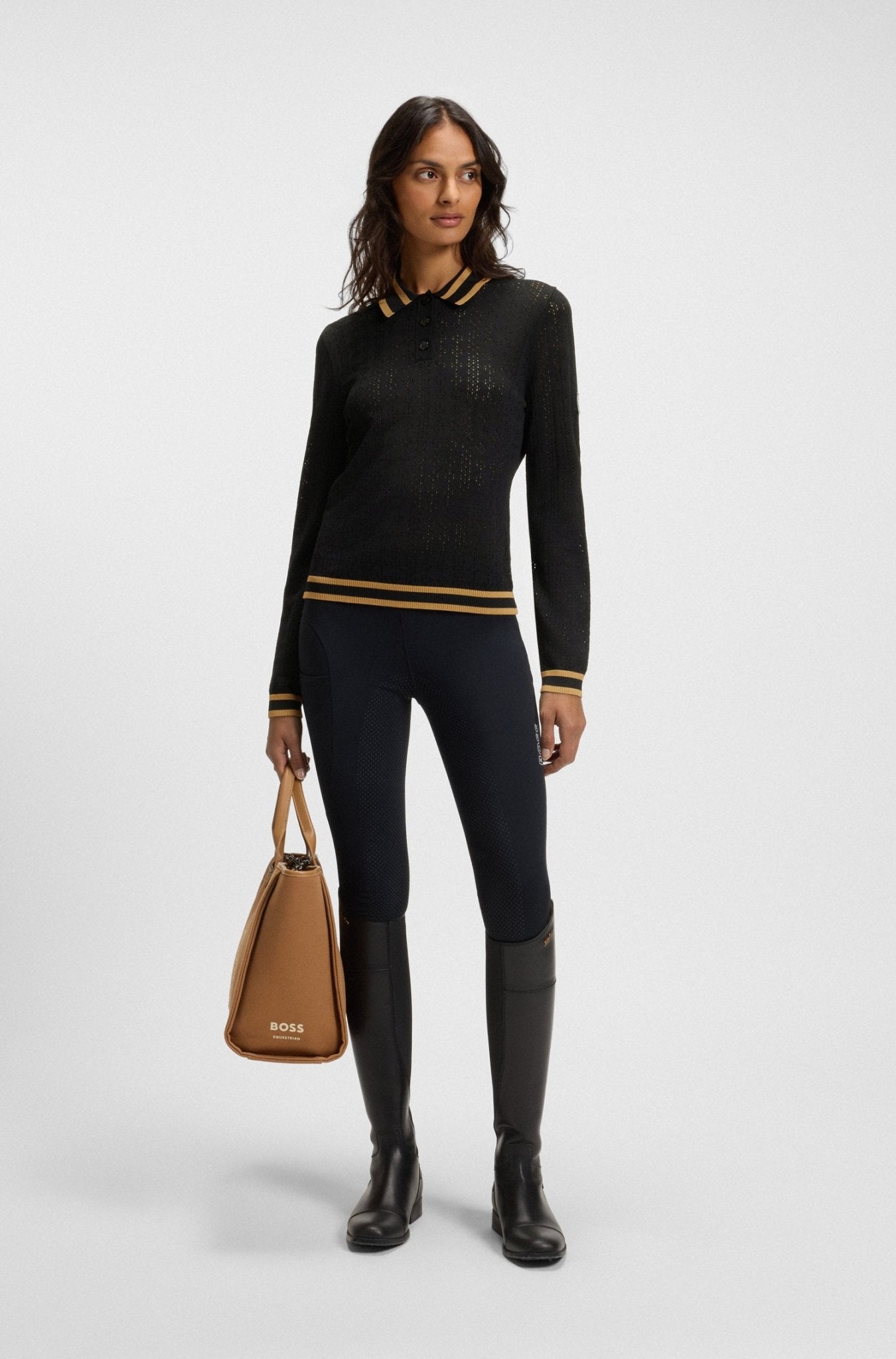 Boss Equestrian Pam Knitwear Polo Ajor Soft Dames Dames Truien & Sweaters - Maddelin Equestrian Boss Equestrian