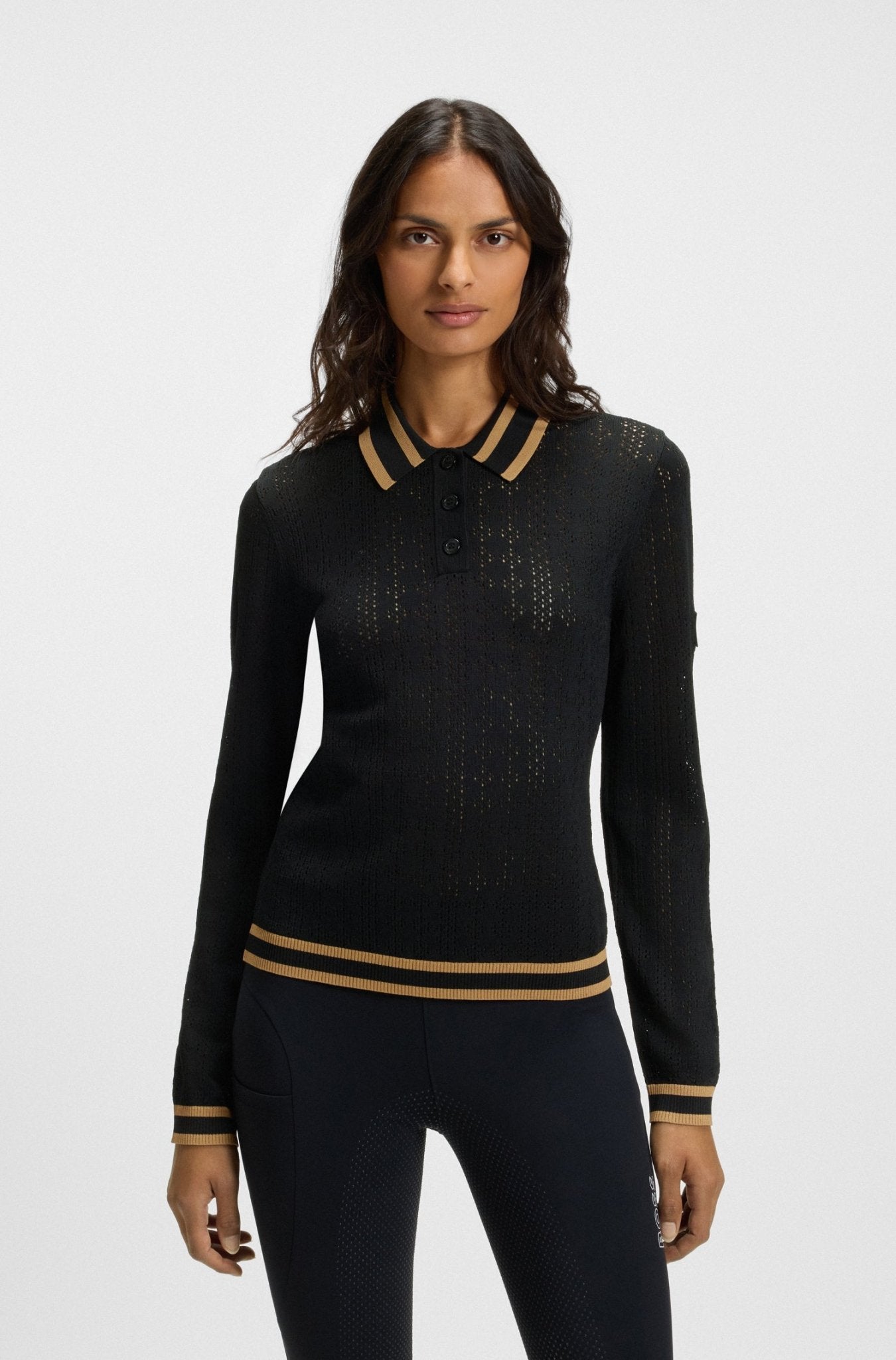 Boss Equestrian Pam Knitwear Polo Ajor Soft Dames Dames Truien & Sweaters - Maddelin Equestrian Boss Equestrian