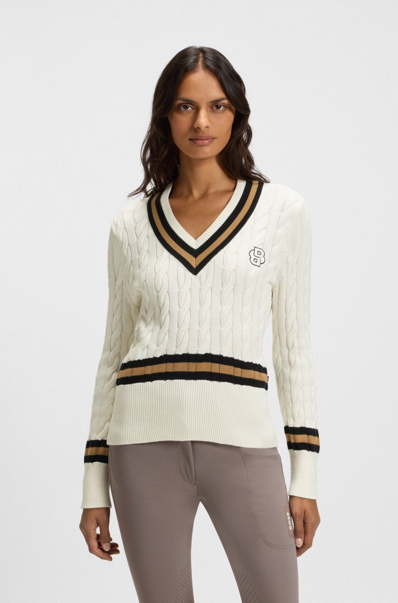 Boss Equestrian Paula Knitwear Jumper Cable Dames Dames Truien & Sweaters - Maddelin Equestrian Boss Equestrian