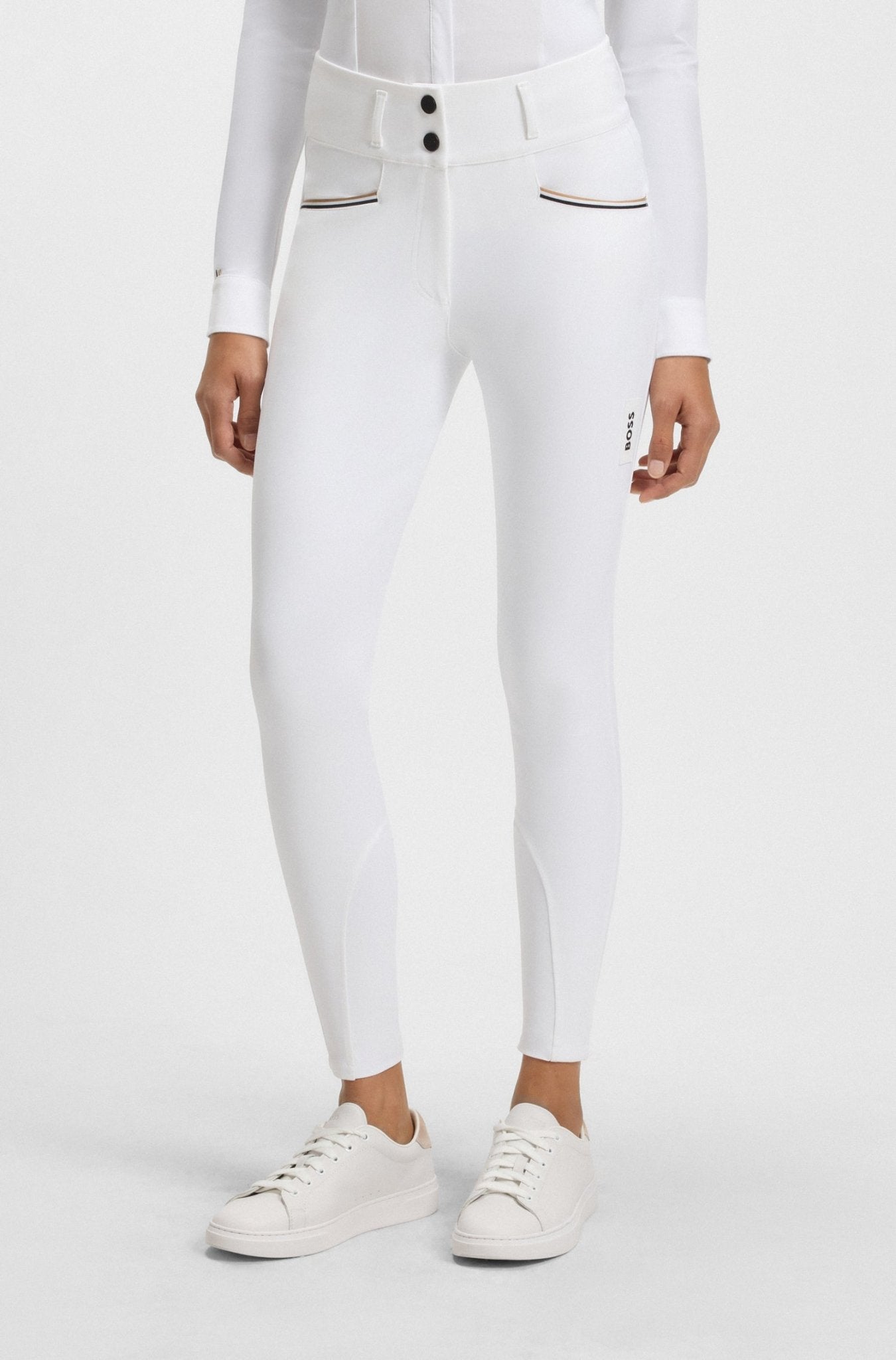 Boss Equestrian Rijbroek Dames Hoge Taille Full Grip Hailey Core Dames Rijbroeken - Maddelin Equestrian Boss Equestrian