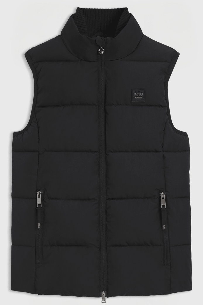 Boss Equestrian Viola Knitted Puffer Bodywarmer Dames Zwart