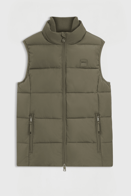 Boss Equestrian Viola Knitted Puffer Bodywarmer Dames Tealeaf
