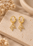 Equestrian Jewelry creolen Spirit met fijne grafische hanger in de vorm van een paardenhoofd, in zilver en goud