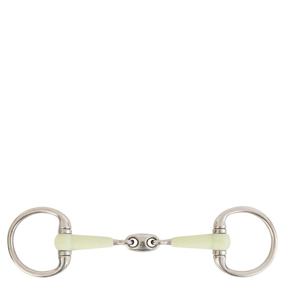 BR Dubbel Gebroken Bustrens Apple Mouth 14mm Bus, D, Eggbutt,... - Maddelin Equestrian BR