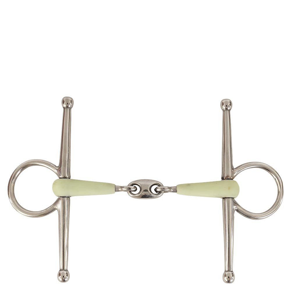 BR Dubbel Gebroken Kneveltrens Apple Mouth - 15mm Bus, D, Eggbutt,... - Maddelin Equestrian