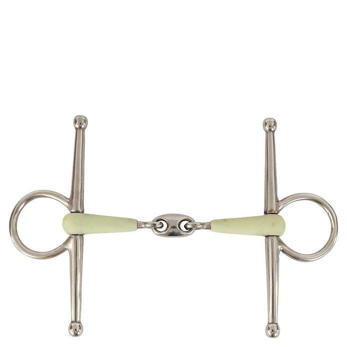 BR Dubbel Gebroken Kneveltrens Apple Mouth - 15mm Bus, D, Eggbutt,... - Maddelin Equestrian