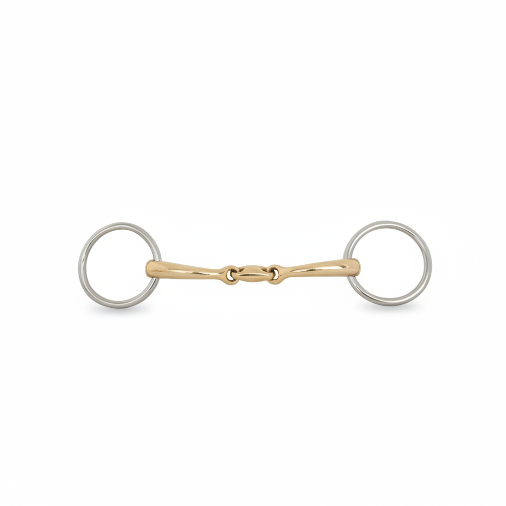BR Dubbel gebroken onderlegtrens Soft Contact - 10mm Onderlegtrens - Maddelin Equestrian BR
