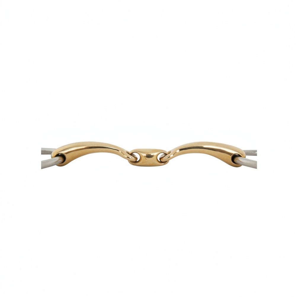 BR Dubbel gebroken Onderlegtrens Soft Contact curved Onderlegtrens - Maddelin Equestrian BR