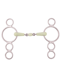 BR Dubbel gebroken Pessoa Apple Mouth 3ring, Beval, Kimblewick, RNF, Butterfly,... - Maddelin Equestrian BR