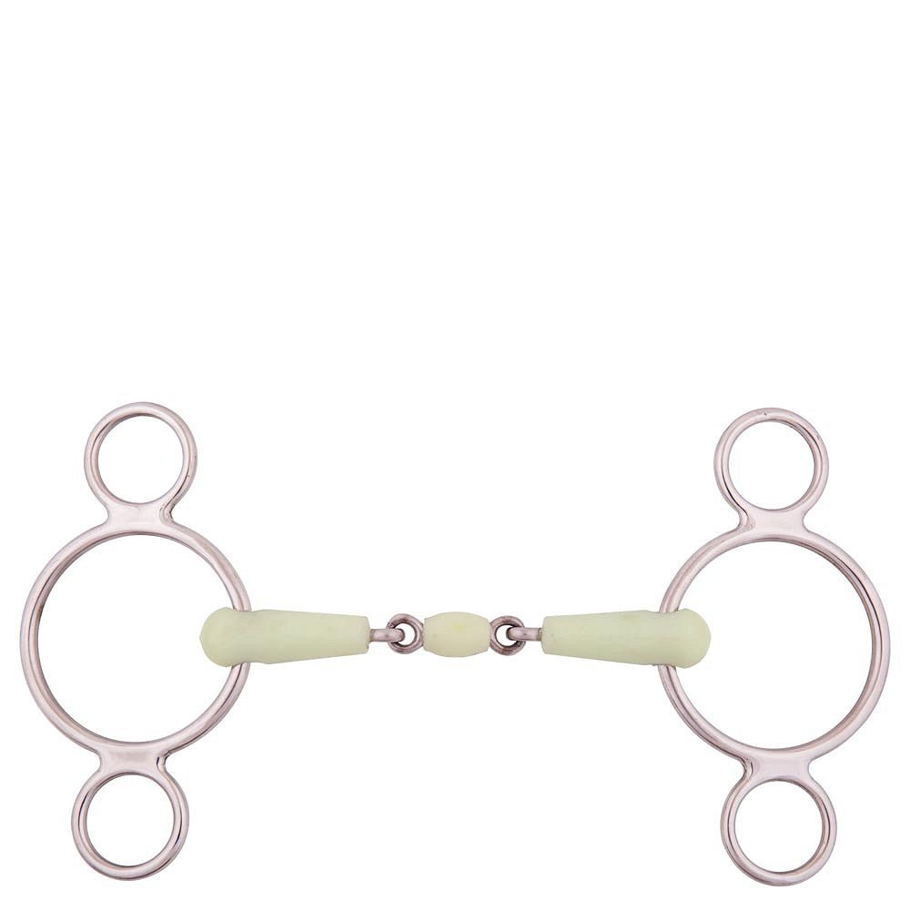 BR dubbel gebroken Pessoa watertrens Apple Mouth 3ring, Beval, Kimblewick, RNF, Butterfly,... - Maddelin Equestrian BR