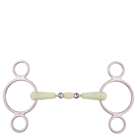 BR dubbel gebroken Pessoa watertrens Apple Mouth 3ring, Beval, Kimblewick, RNF, Butterfly,... - Maddelin Equestrian BR