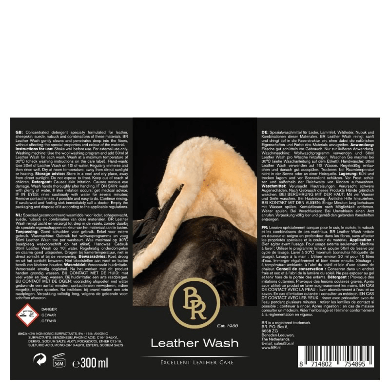 BR leder wasmiddel 300 ml Lederonderhoud - Maddelin Equestrian BR