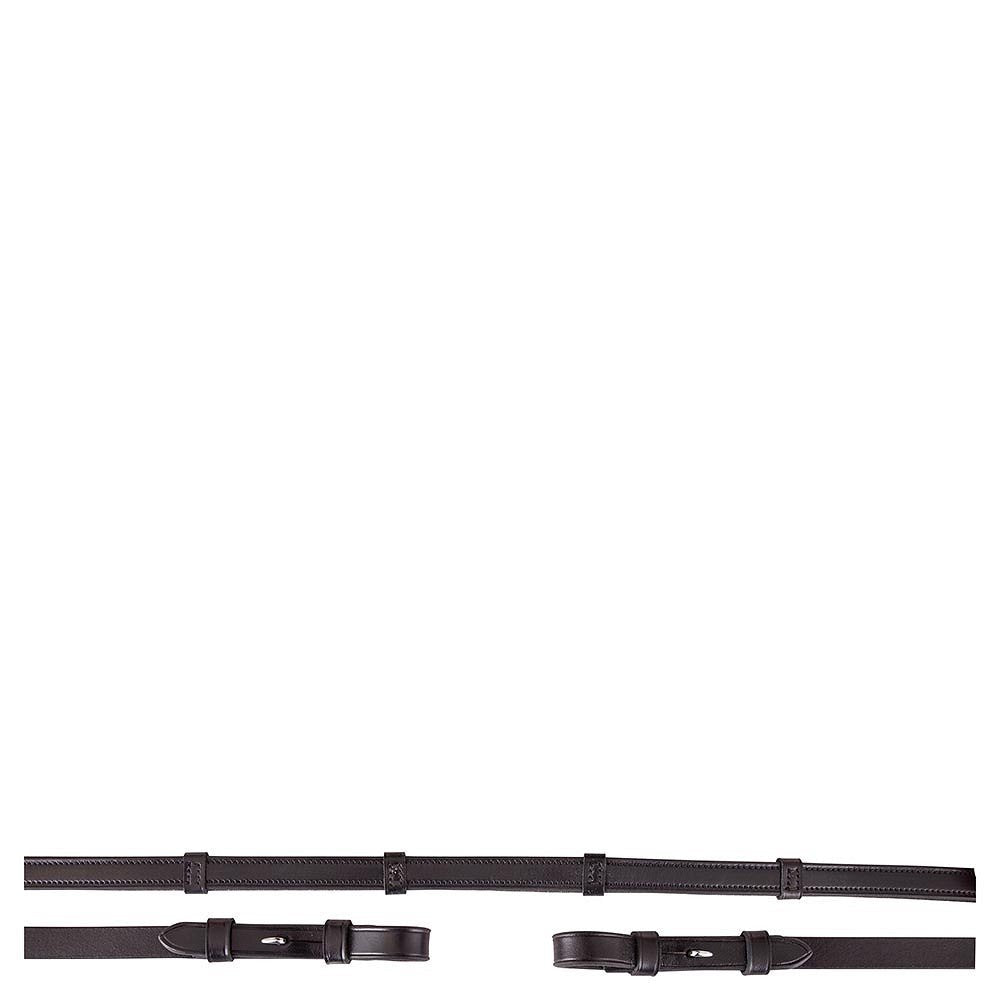 BR Lederen Antislip Teugels Zwart Zilver Full Teugels - Maddelin Equestrian BR