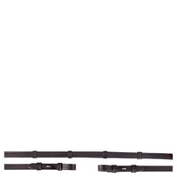 BR Lederen Antislip Teugels Zwart Zilver Full Teugels - Maddelin Equestrian BR