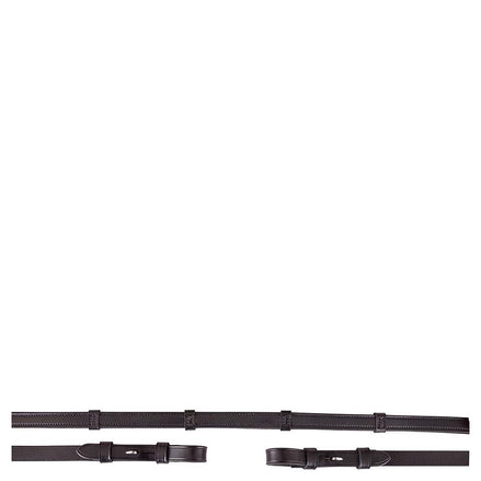 BR Lederen Antislip Teugels Zwart Zilver Full Teugels - Maddelin Equestrian BR