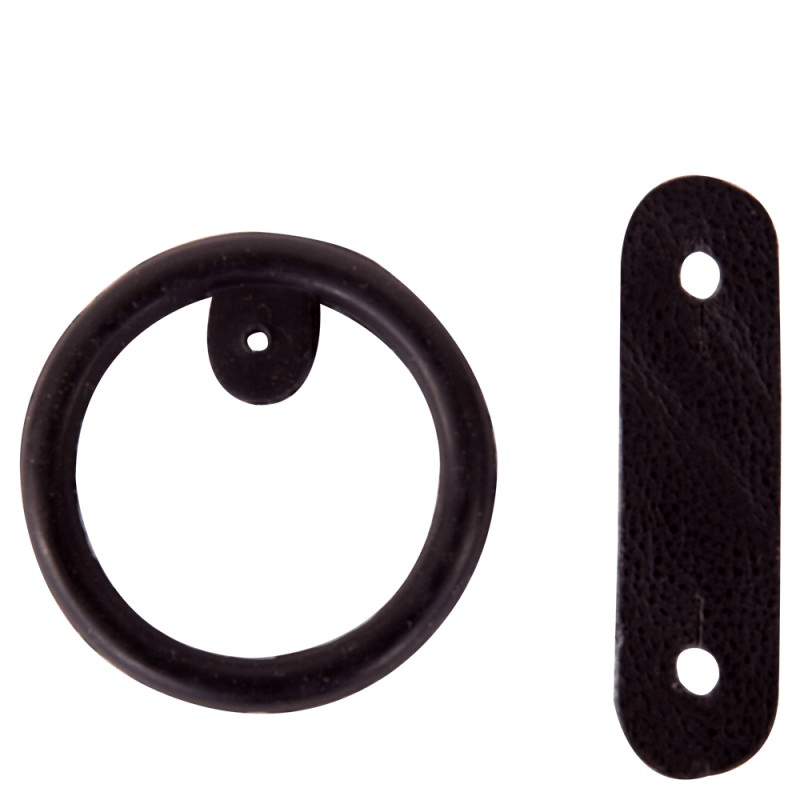 BR Rubberen ring met leertje voor veiligheidsbeugel Beugels - Maddelin Equestrian BR