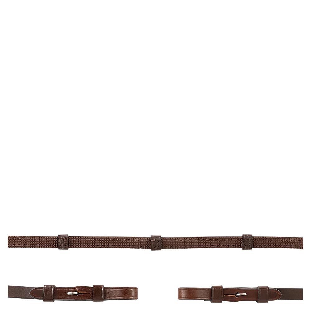 BR Rubberen teugel met stops Teugels - Maddelin Equestrian BR