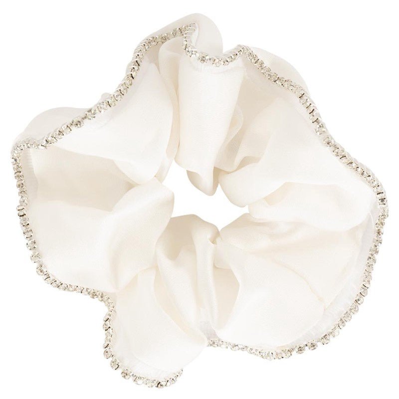 BR Scrunchie Shine White Wedstrijd Accessoires - Maddelin Equestrian BR